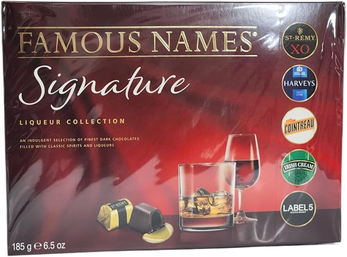 Famous Names Liqueur Dark Chocolates Indulgent Spirit Filled Treats