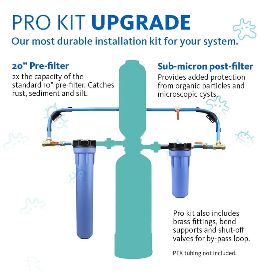 Austin Springs 10-Year 1 Million Gallon Whole House Water Filter with Pro grade Install kit