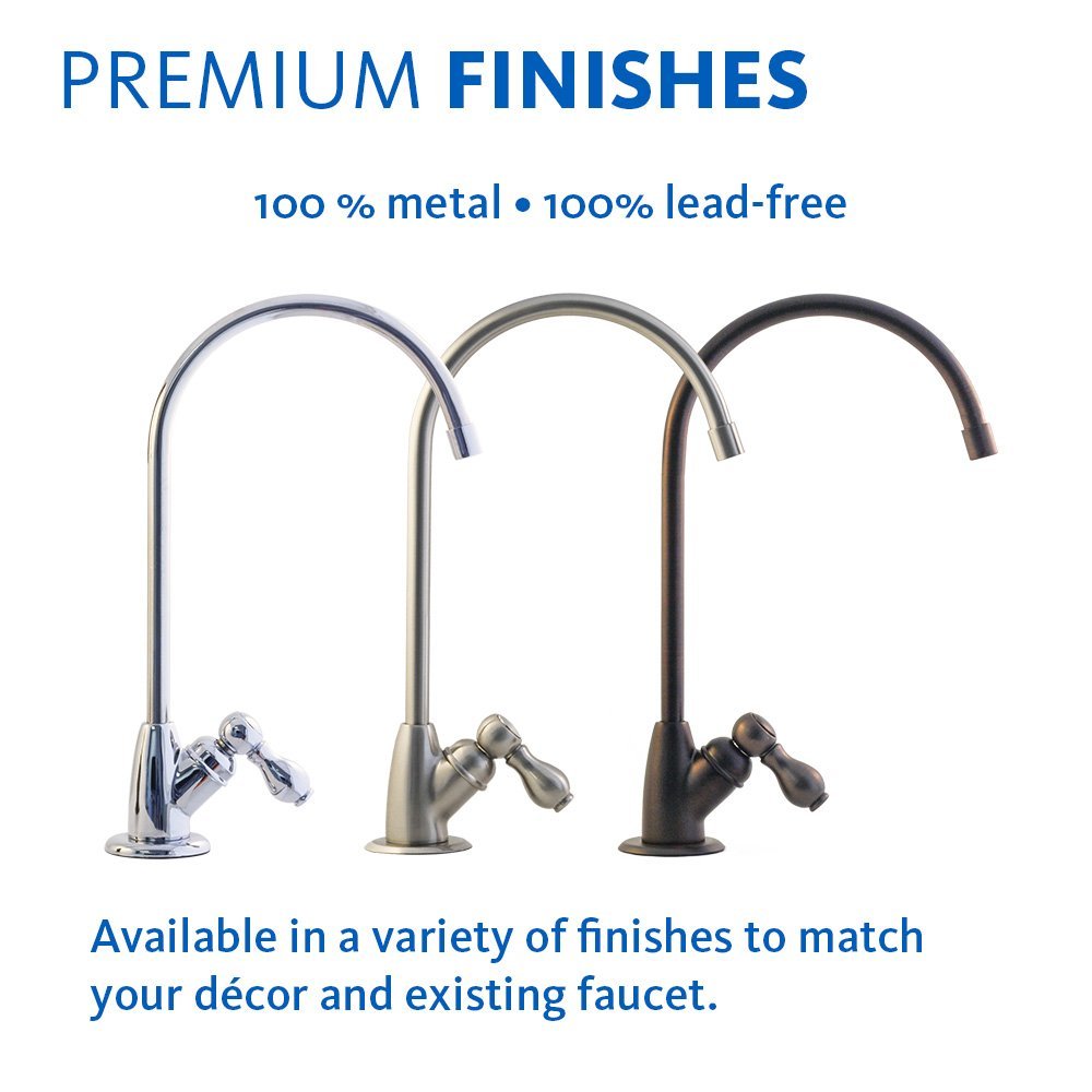 Austin Springs by Aquasana OptimH2O Reverse Osmosis Water Filter Remineralizer Chrome Metal Faucet