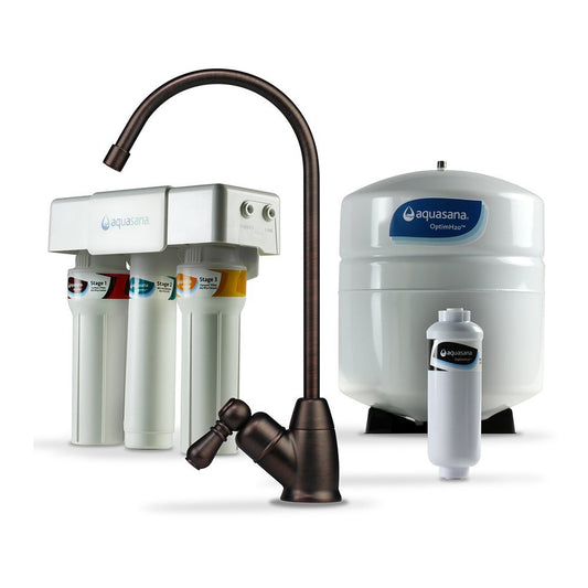 Austin Springs by Aquasana OptimH2O Reverse Osmosis Water Filter Remineralizer Oil-Rubbed Bronze Faucet