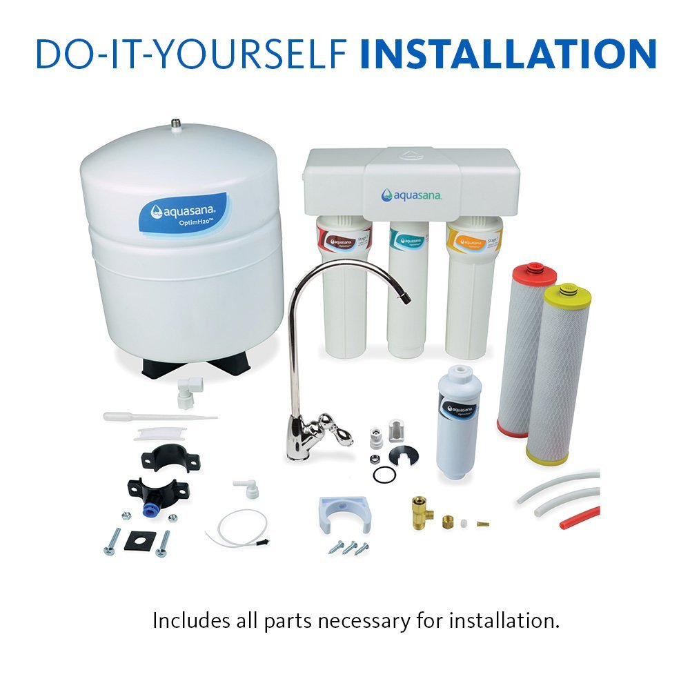 Austin Springs by Aquasana OptimH2O Reverse Osmosis Water Filter Remineralizer Chrome Metal Faucet