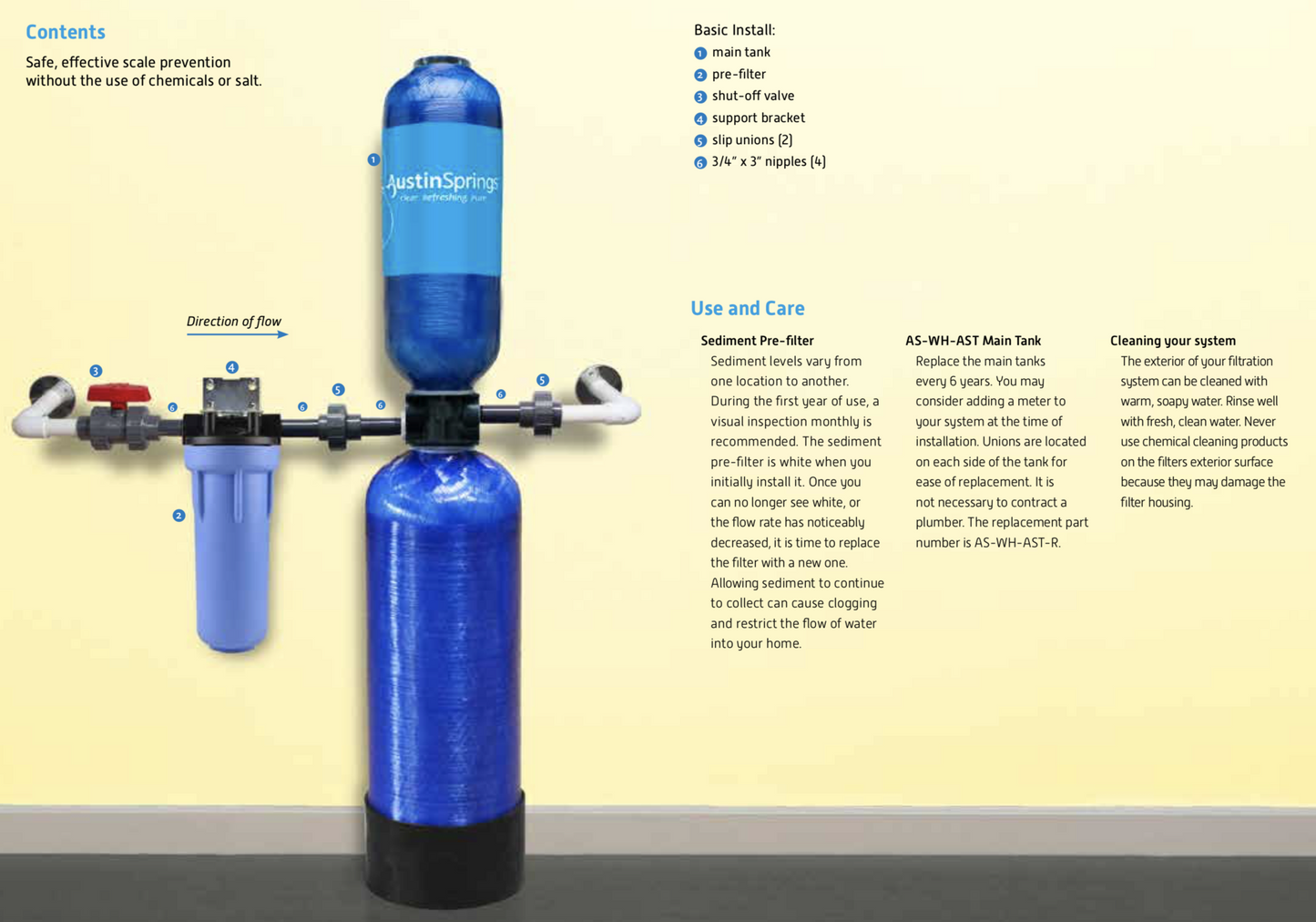 Austin Springs 300,000 Gal Whole House Water Filtration System with Salt-Free Conditioner