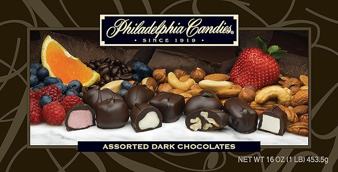 Philadelphia Candies Assorted Milk And Dark Boxed Chocolates, 1 Pound Gift Box